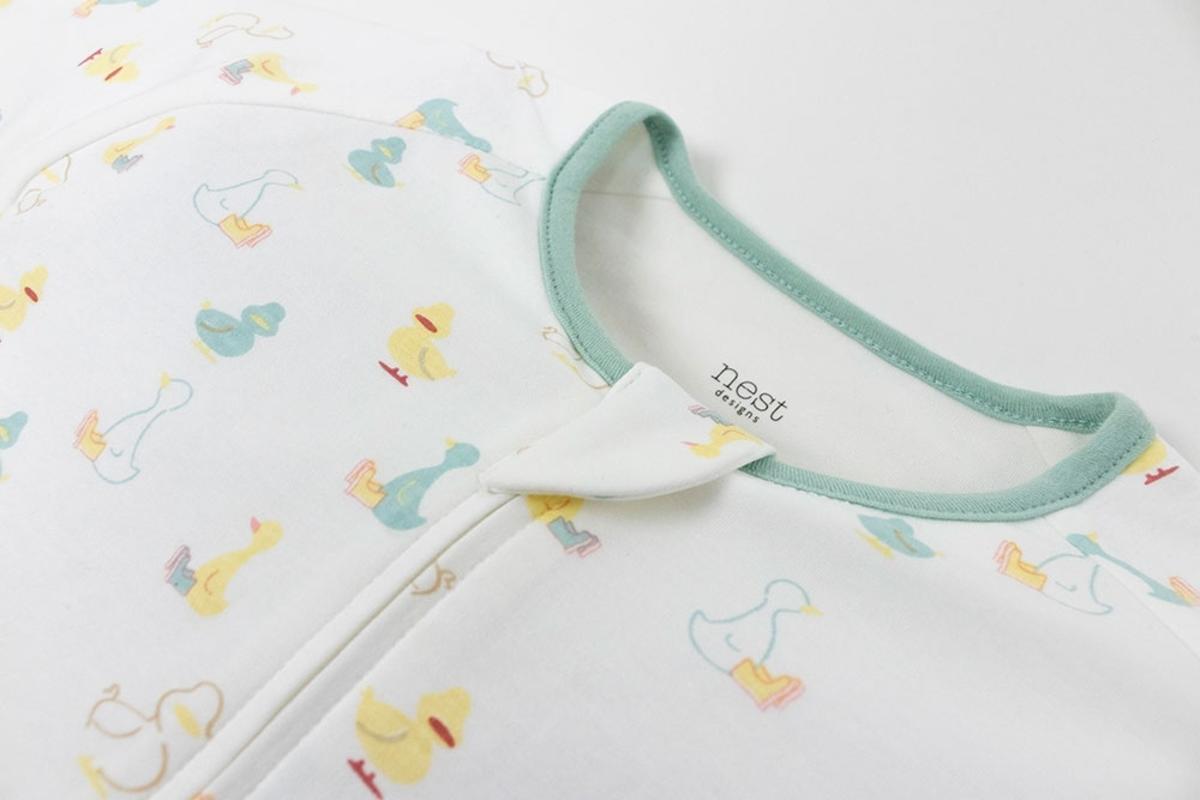 Organic Cotton Long Sleeve Sleep Suit 1.0 TOG - Rubber Ducks