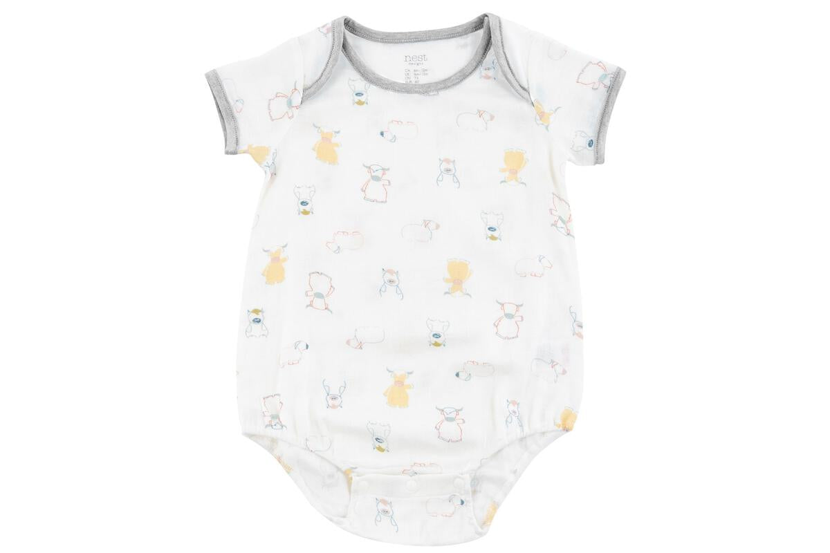 Bamboo Pima Short Sleeve Onesie - Ox-Standing