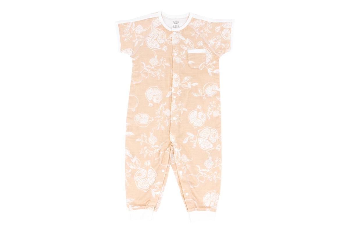 Bamboo Pima Short Sleeve Romper - Pomegranate