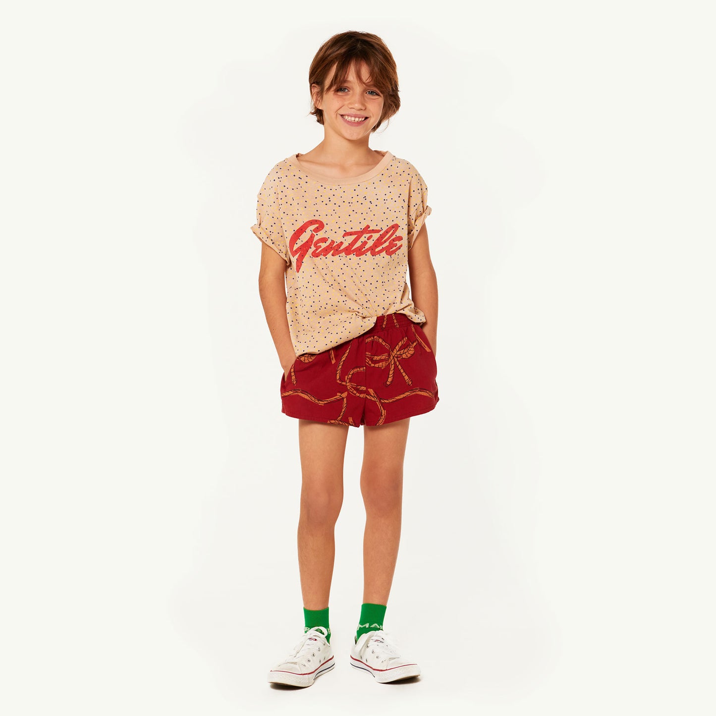 Rooster T-Shirt Toasted Almond Dots