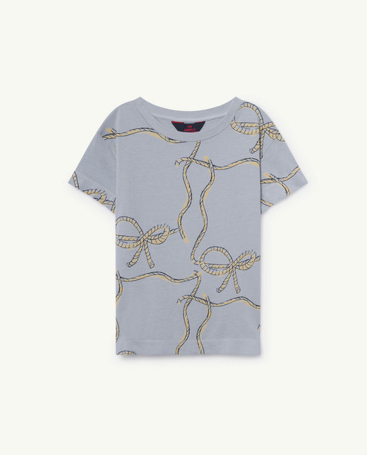 Rooster T-Shirt Blue Ropes