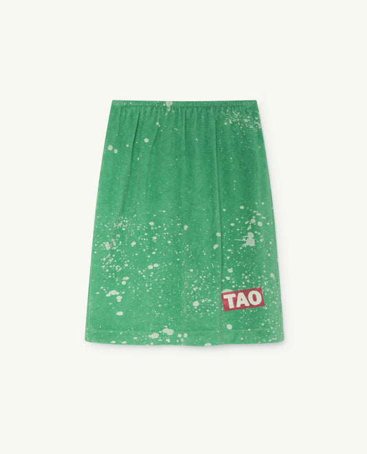 Kitten Skirt Green Splashes