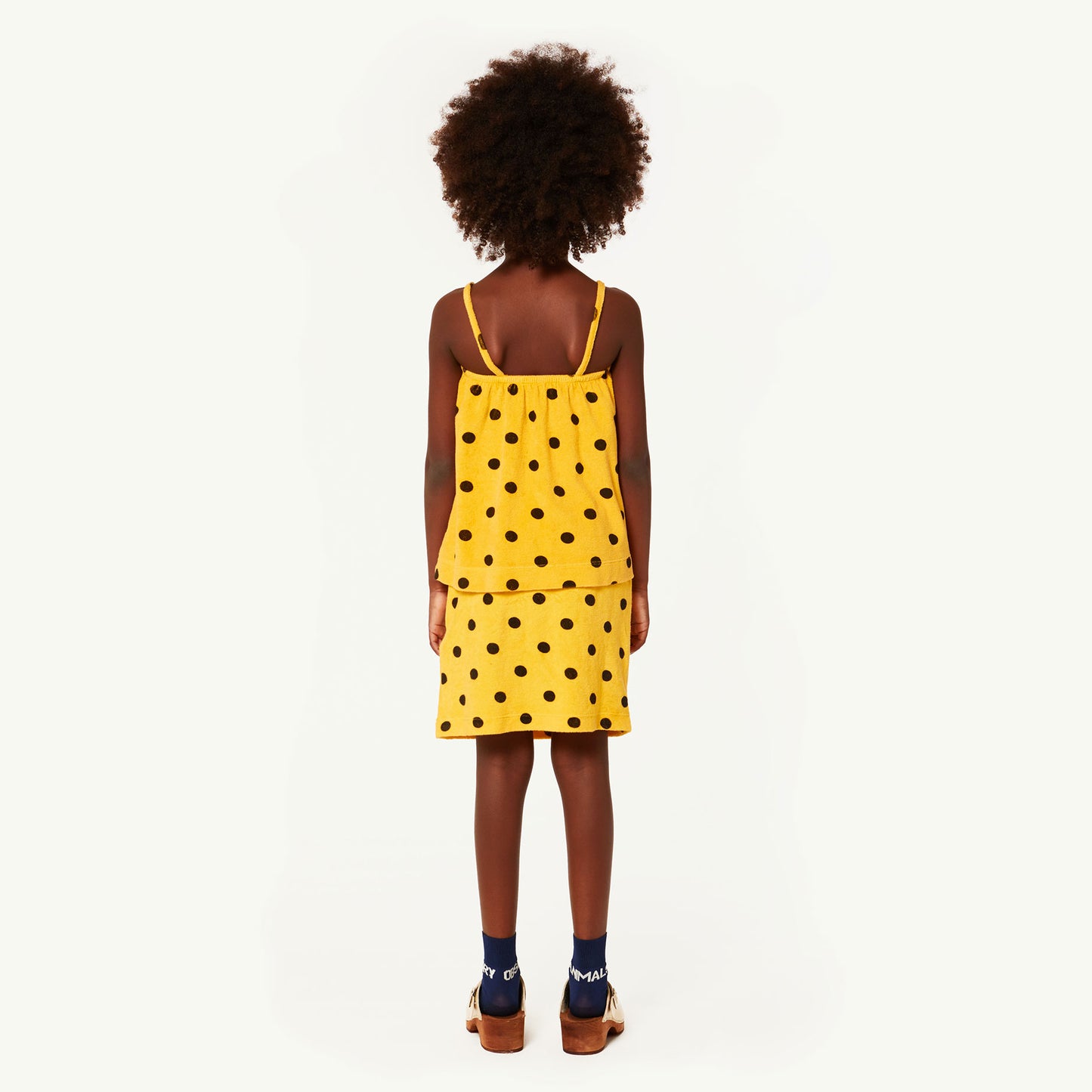 Kitten Skirt Yellow Polka Dots