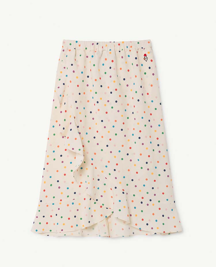 Dots Manatee Kids Skirt Raw White Dots