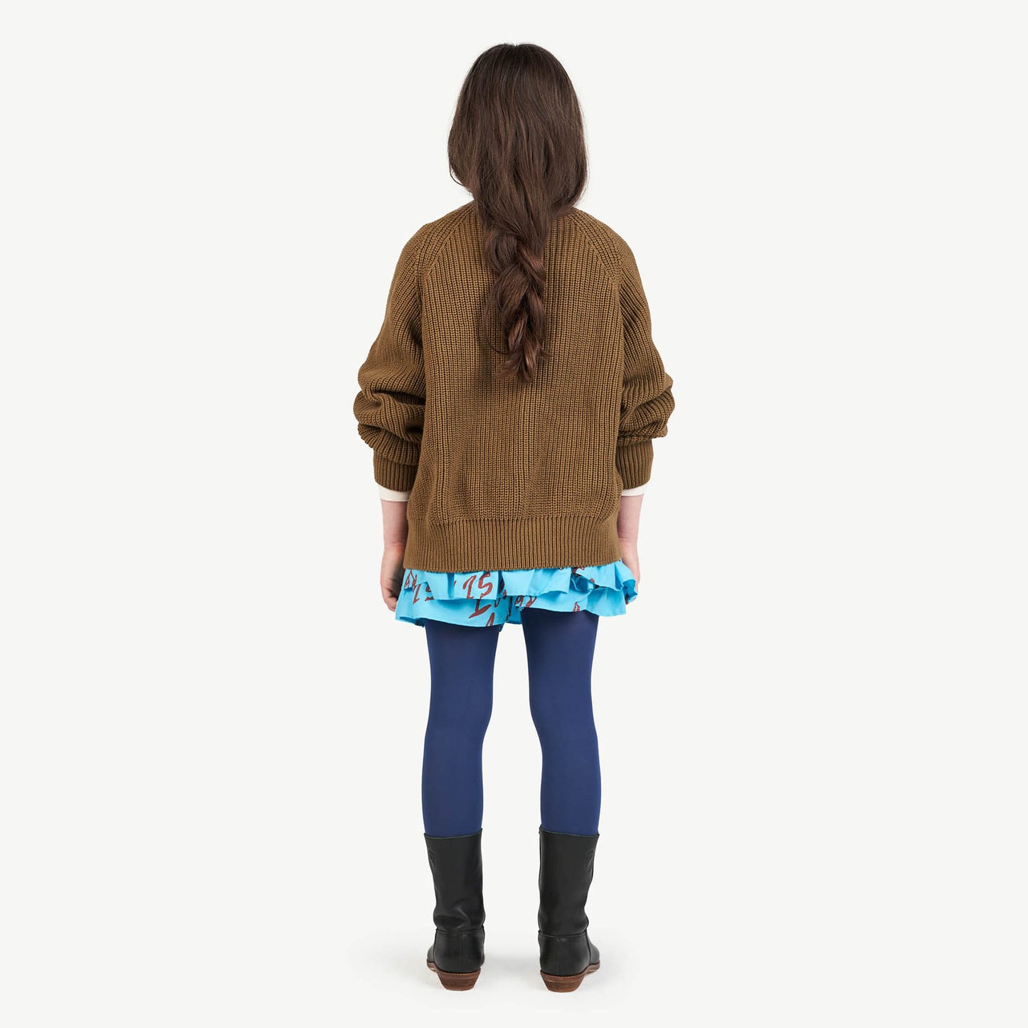 Plain Racoon Kids Cardigan Military Green