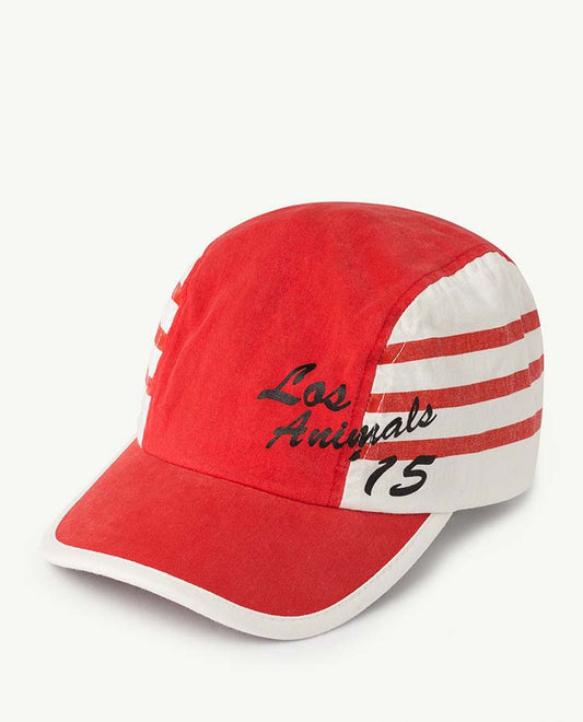Stripes Hamster Kids Cap Red Apple Los Animal