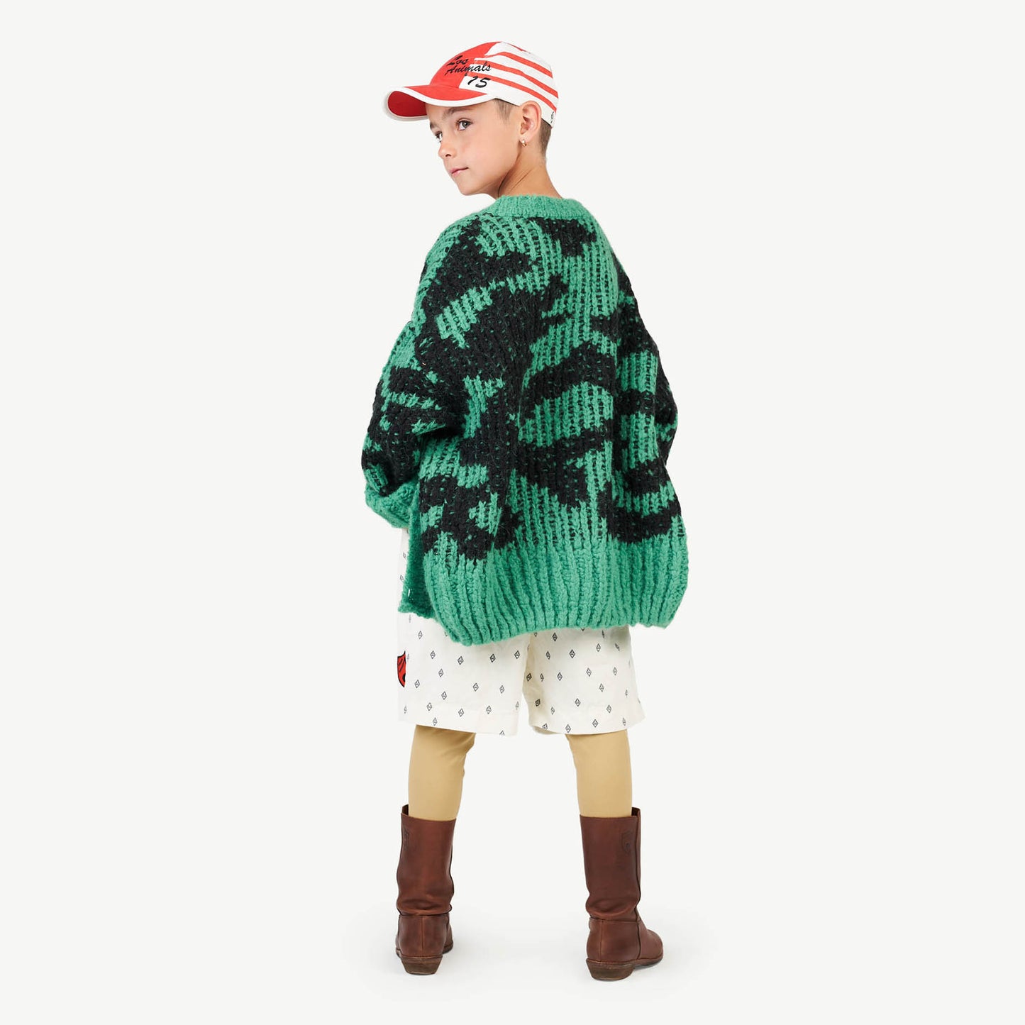 Stripes Hamster Kids Cap Red Apple Los Animal