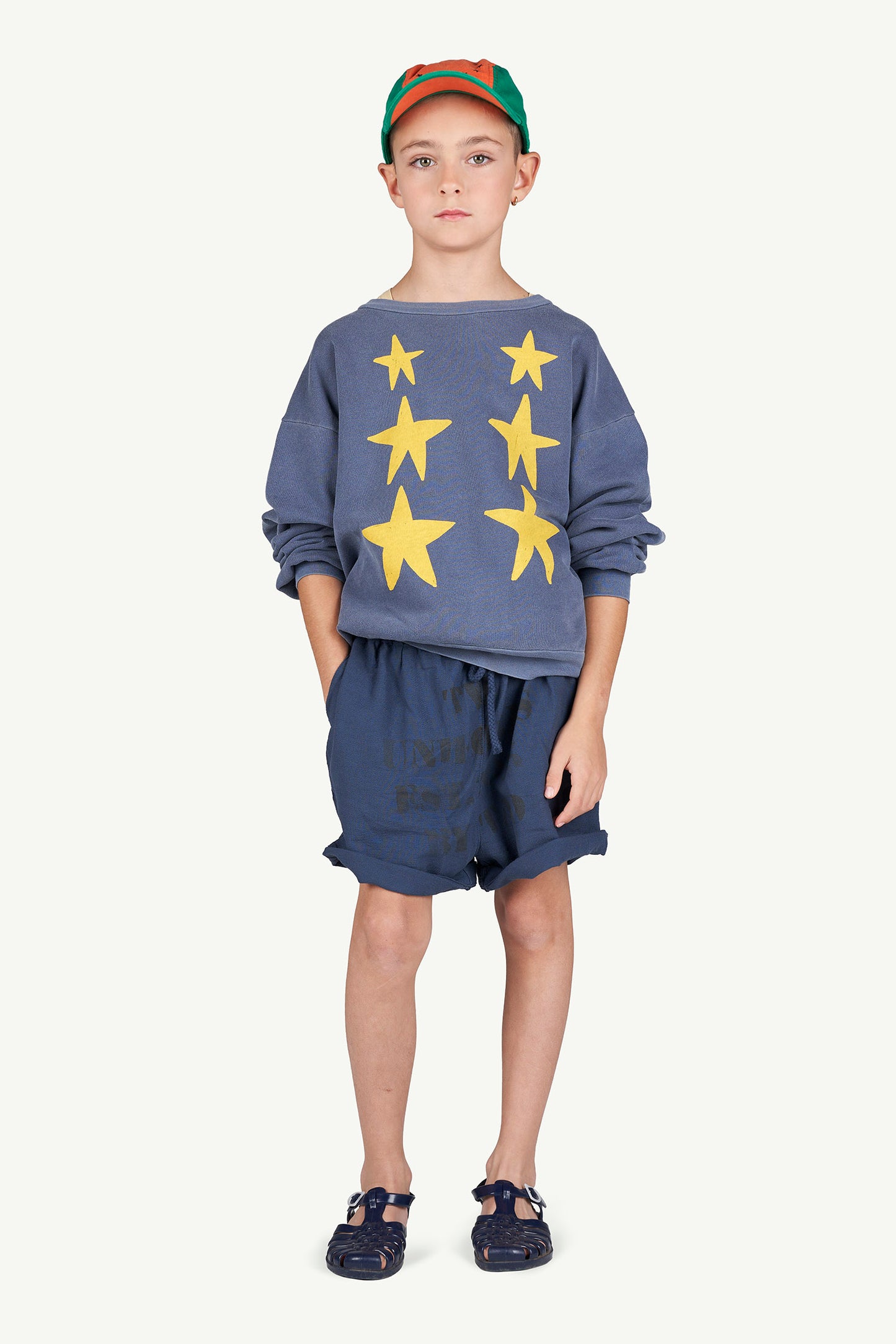 Bear Kids Sweatshirt Blue Stars