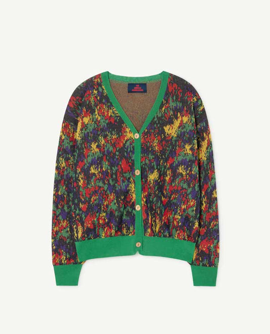 Multicolor Racoon Kids Cardigan Multicolor