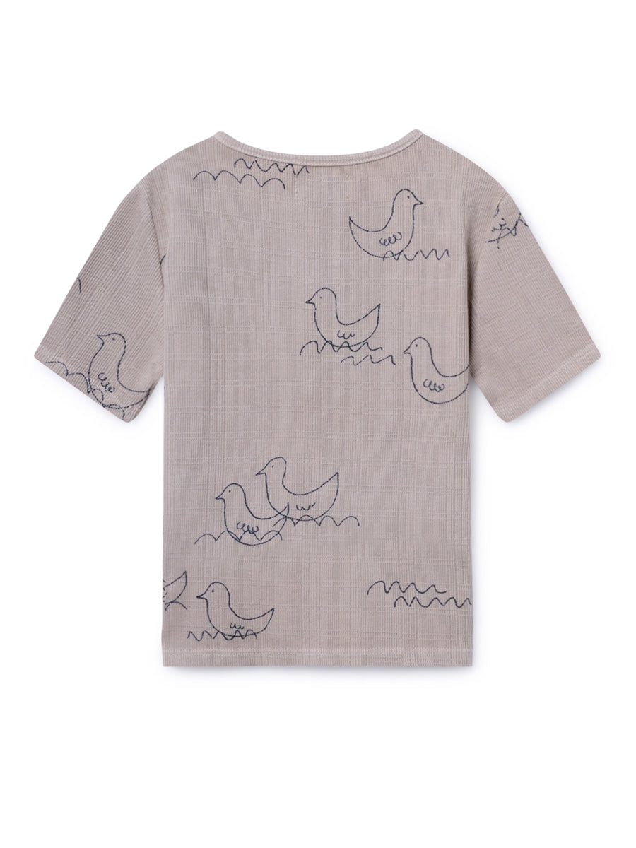 Bobo Choses Boy Geese Buttons T-Shirt