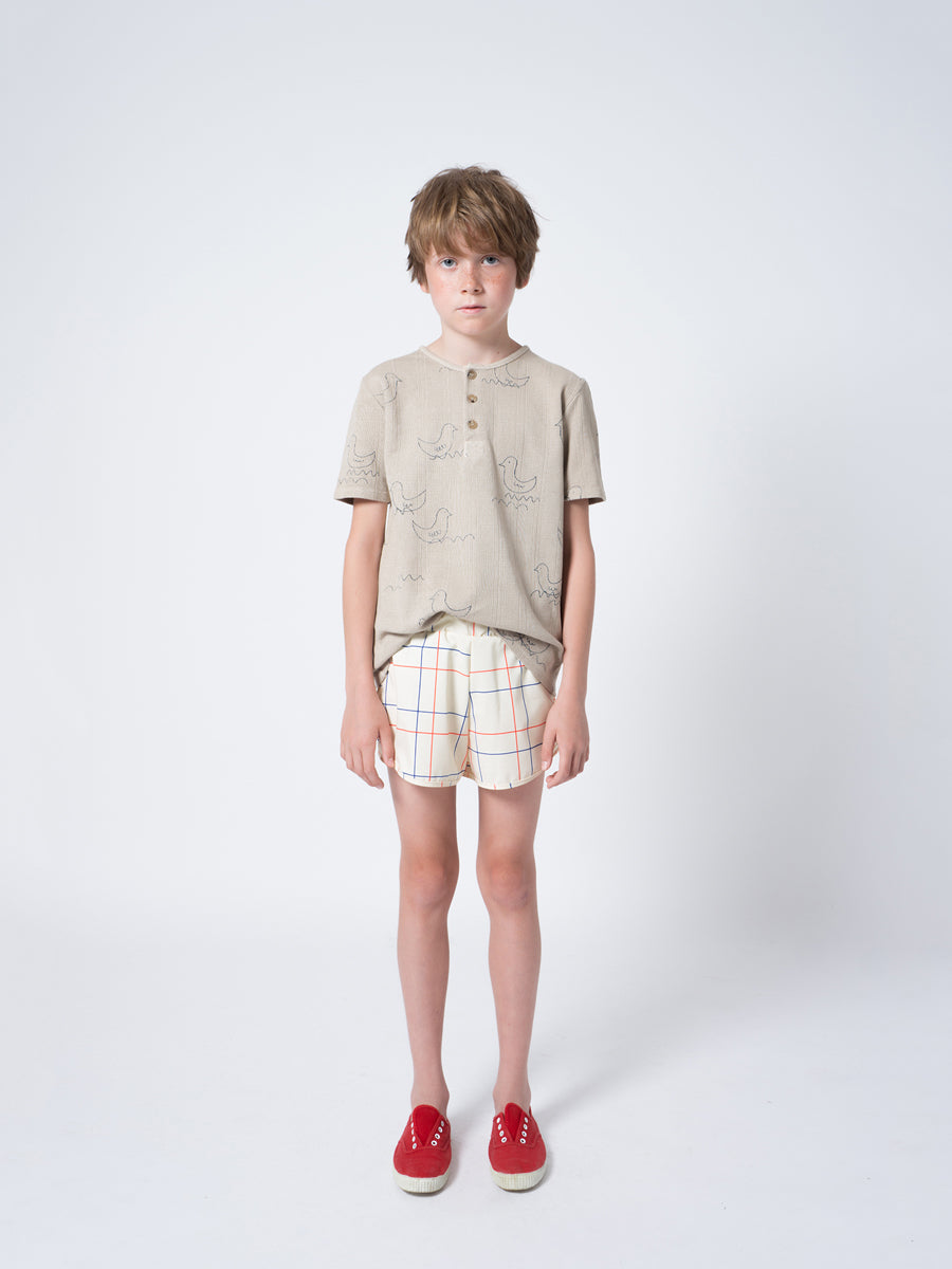 Bobo Choses Boy Geese Buttons T-Shirt
