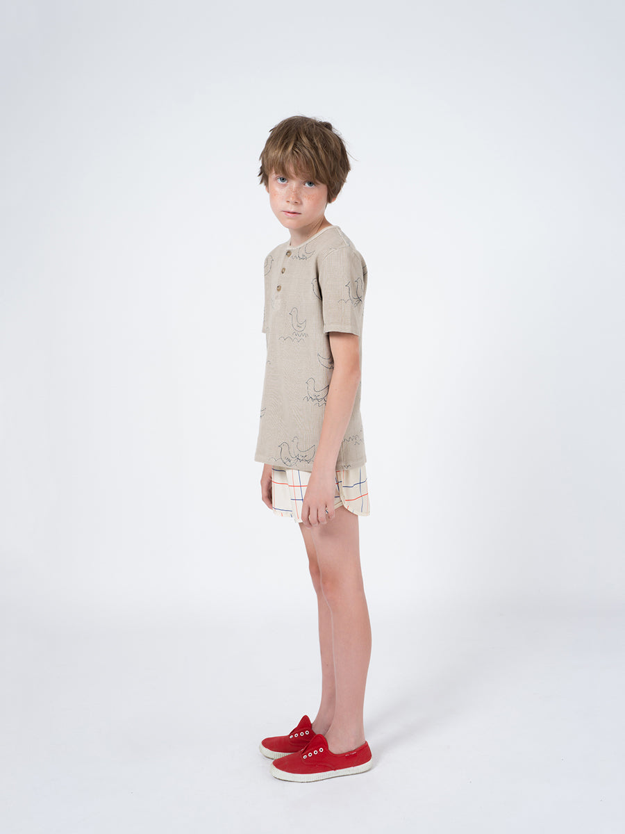 Bobo Choses Boy Geese Buttons T-Shirt