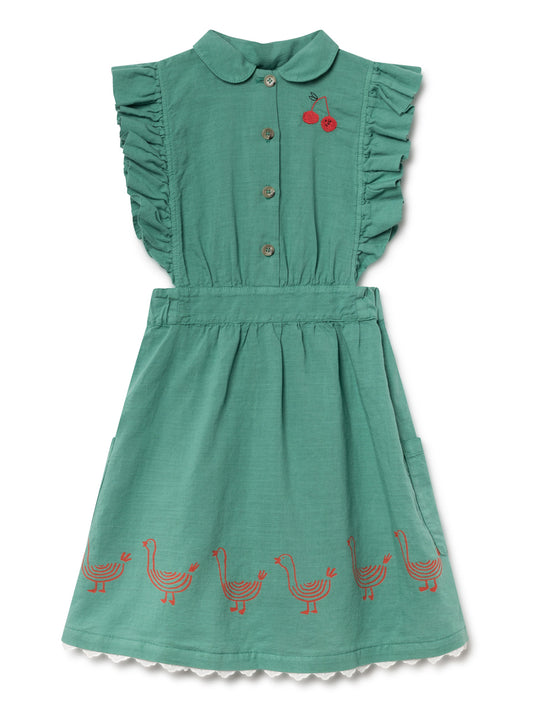 Bobo Choses Girl Geese Ruffles Dress