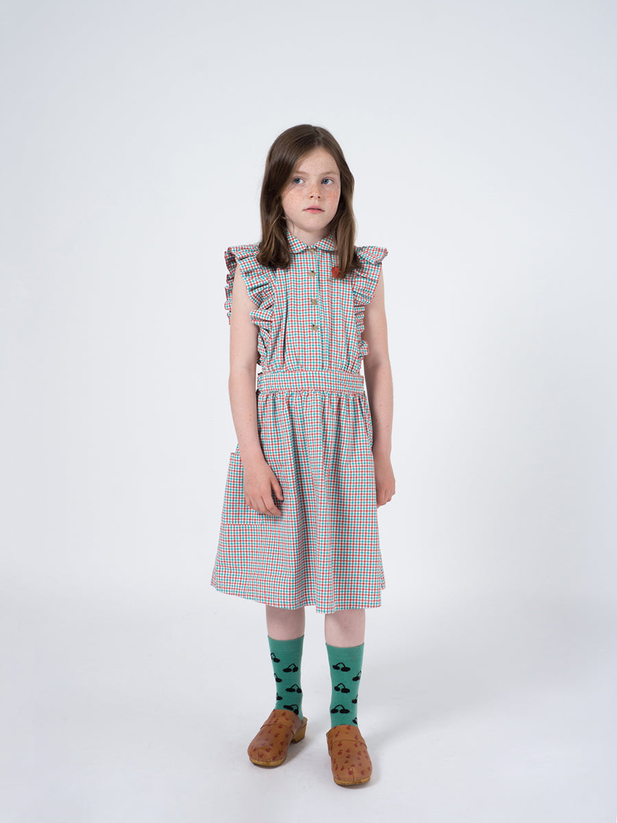 Bobo Choses Girl Vichy Ruffles Dress