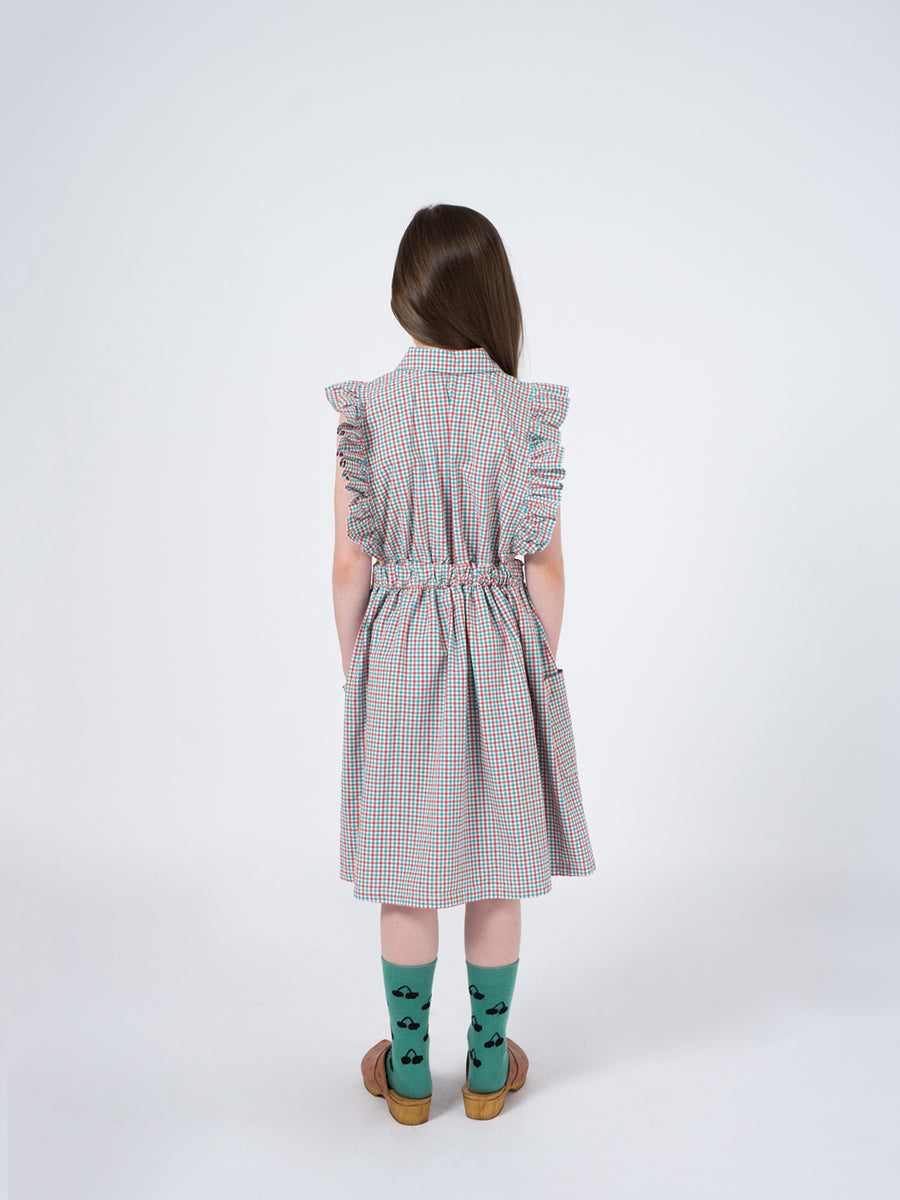 Bobo Choses Girl Vichy Ruffles Dress