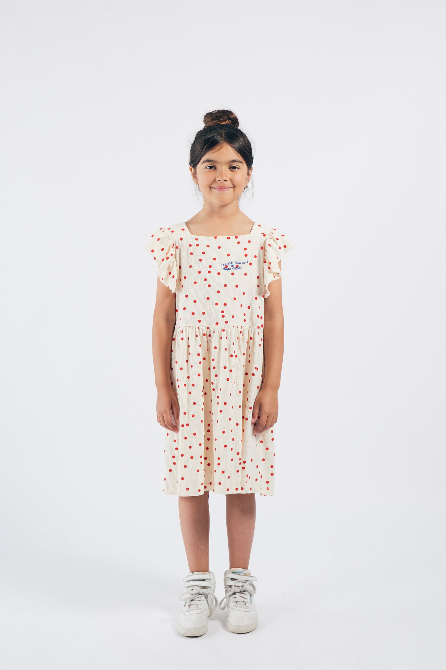Dots Jersey Ruffle Dress