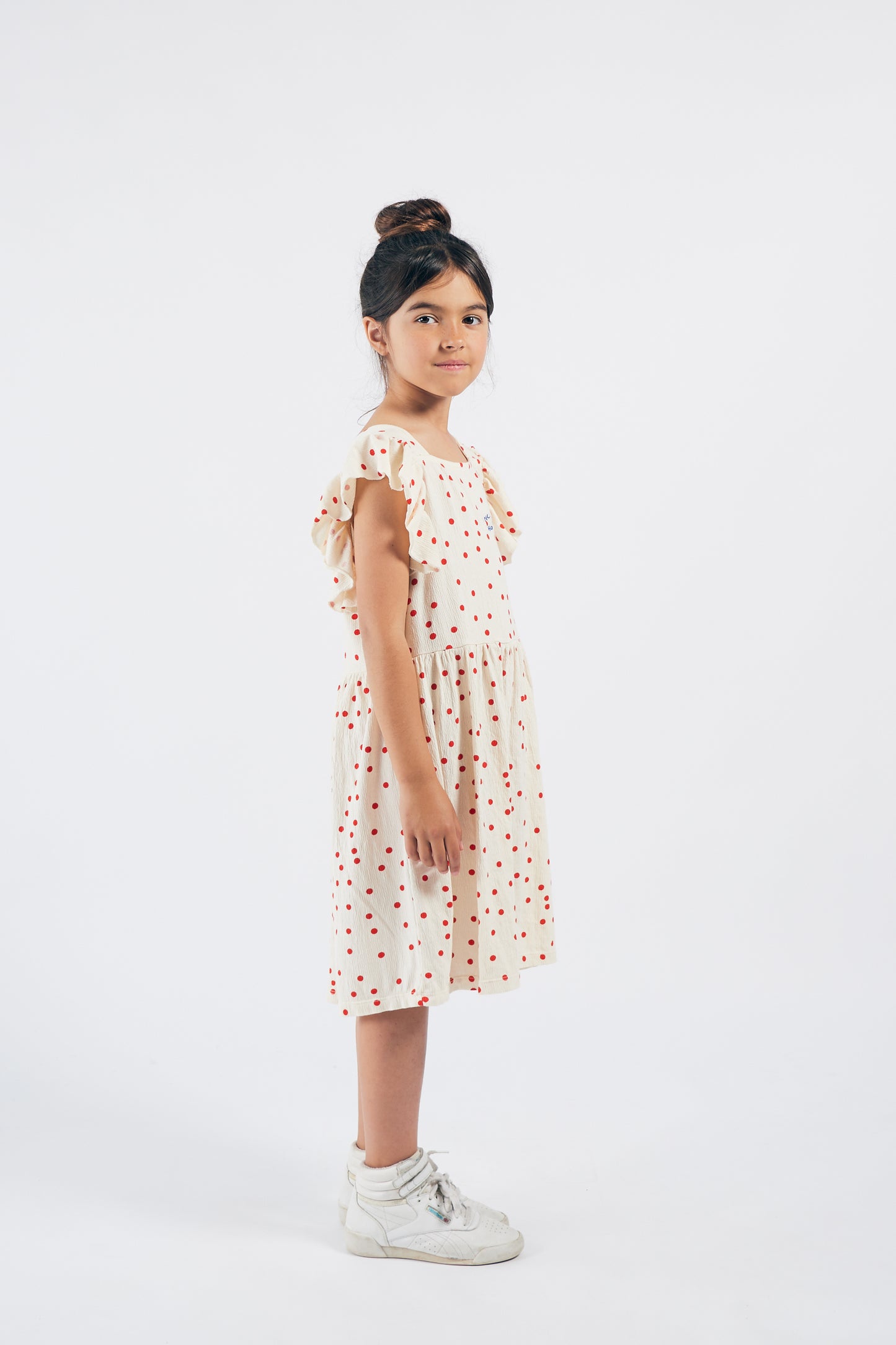 Dots Jersey Ruffle Dress
