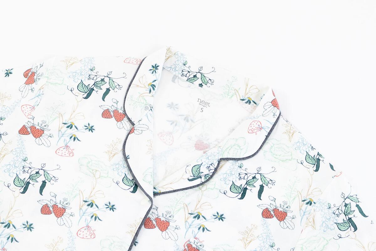Women’s Bamboo Jersey Short Sleeve Button-up PJ Set - Spring Harvest