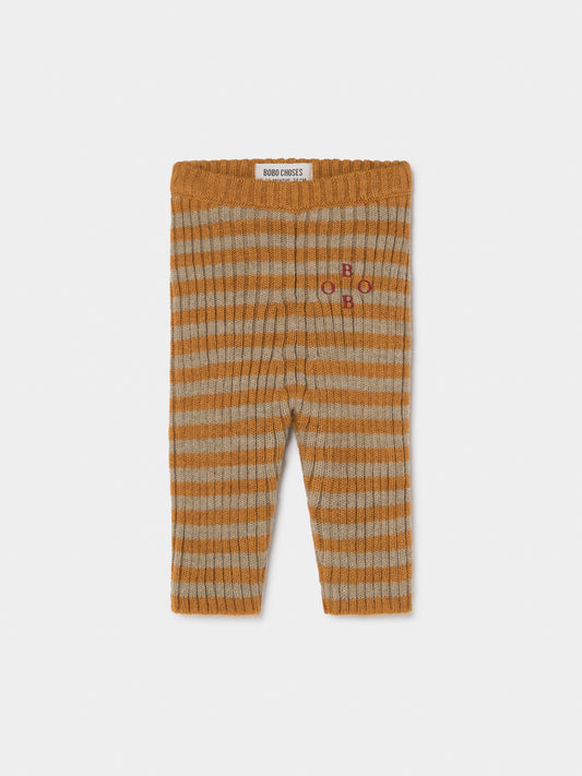 Bobo Striped Knitted Leggings