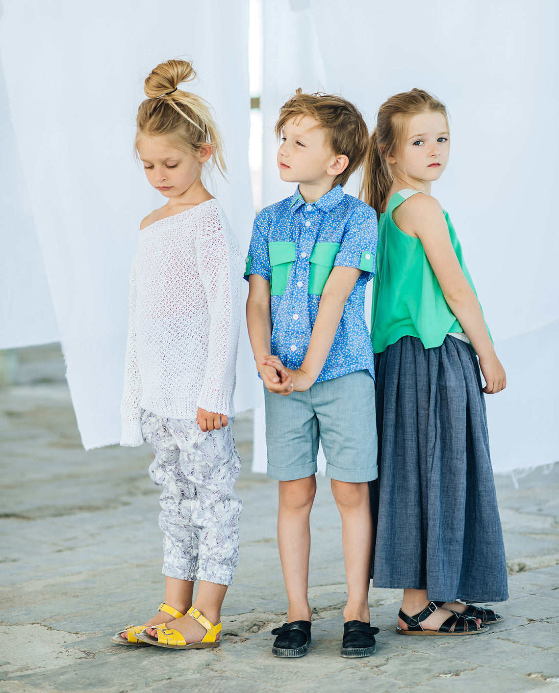 Blue Organic Cotton Boys Shorts