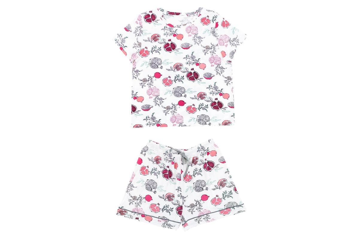 Women’s Bamboo Jersey Short Sleeve PJ Set - Pompom