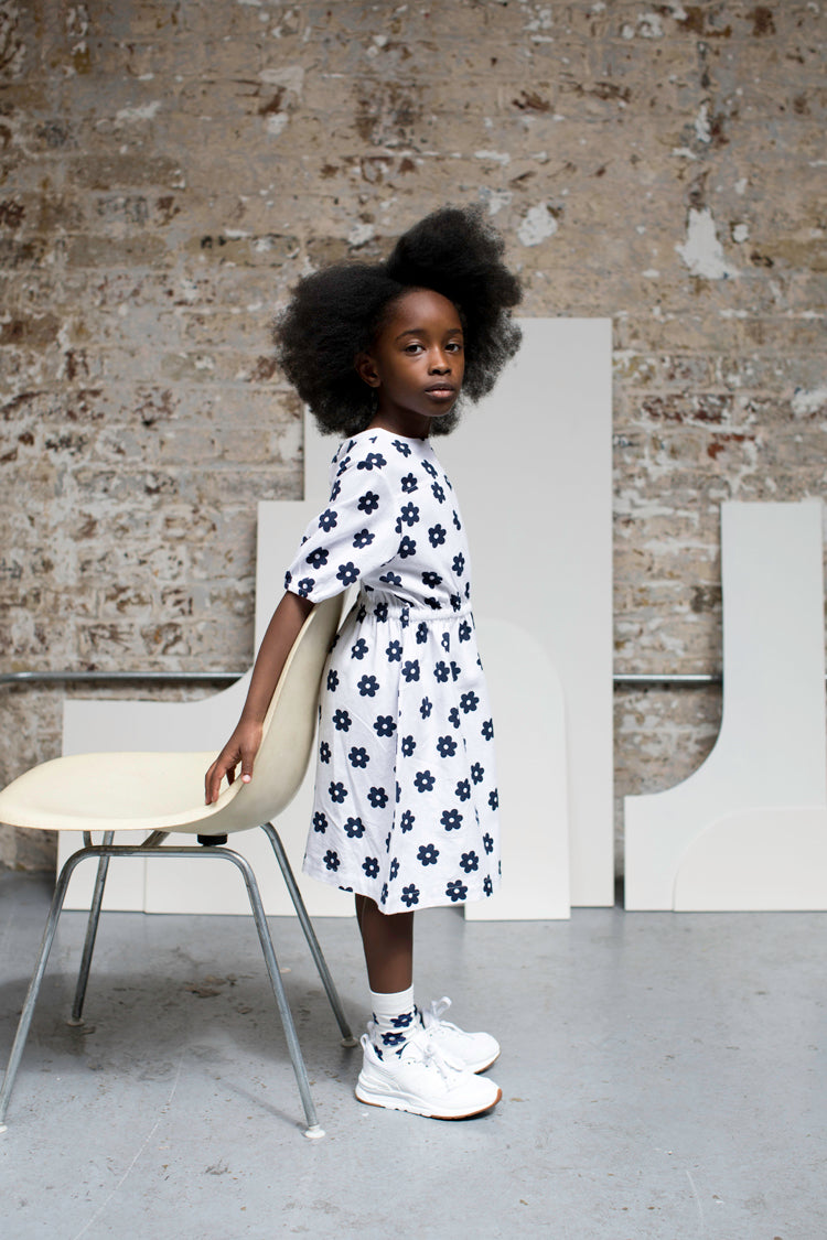Ayers Dress White/Navy