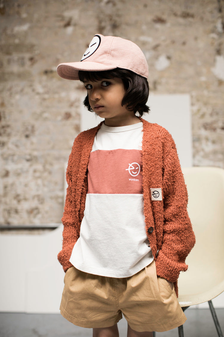 Wynken Cut Work Tee Ecru/Deep Coral