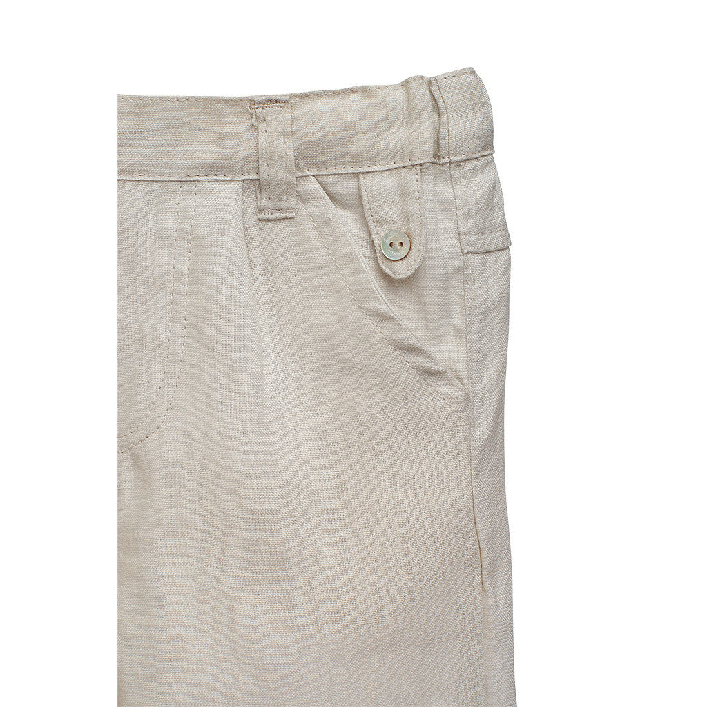 Boys Khaki Linen Pants