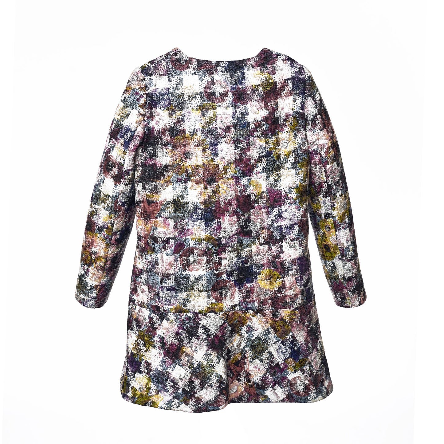 Girls MULTICOLOR houndstooth COAT