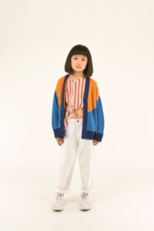 "TINY" COLOR BLOCK CARDIGAN
