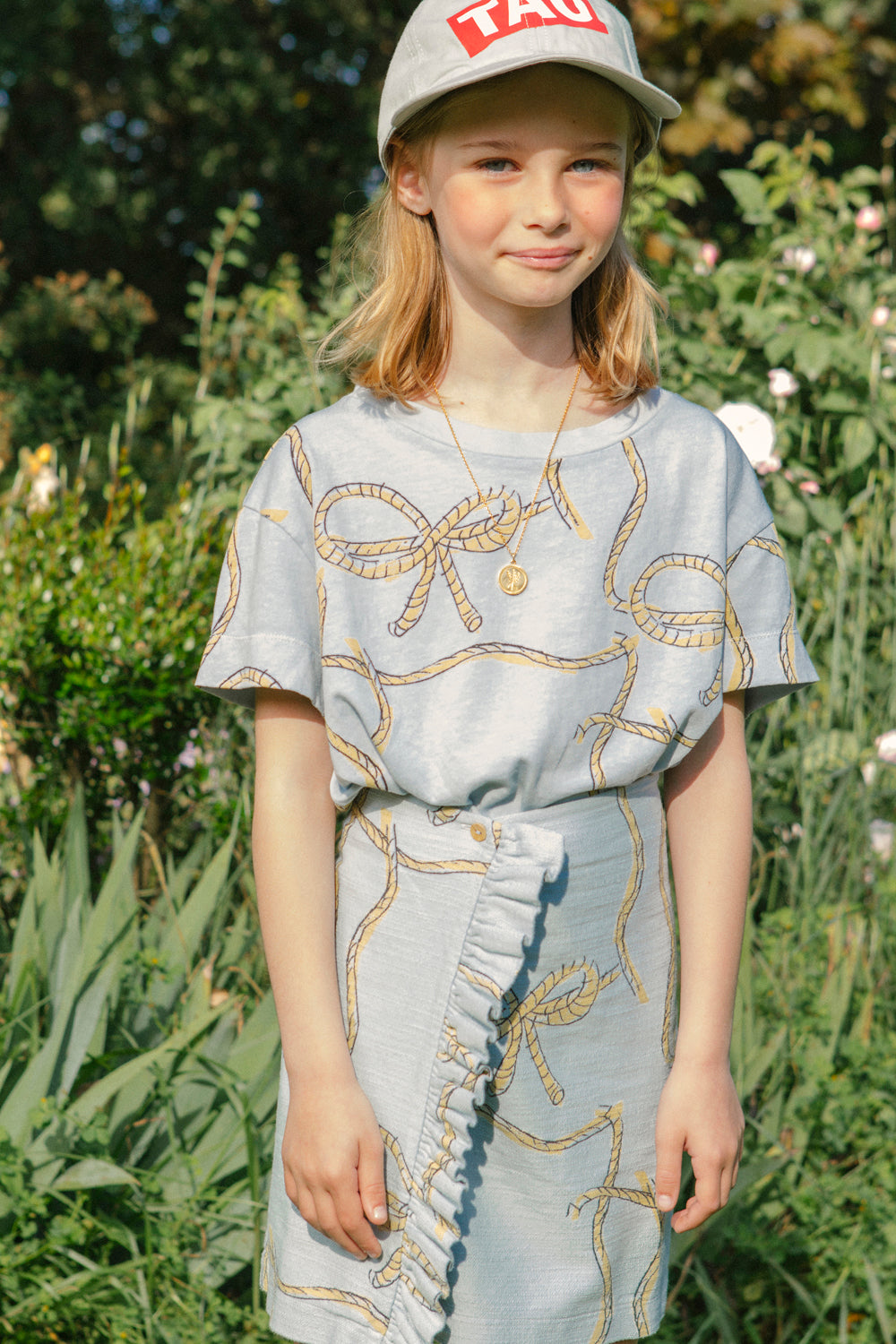 Rooster T-Shirt Blue Ropes
