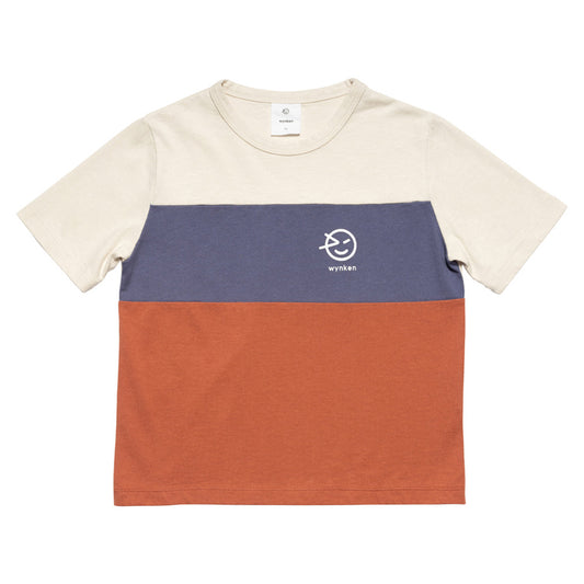 Wynken Cut Work Tee Blue/DeepCoral/Ecru