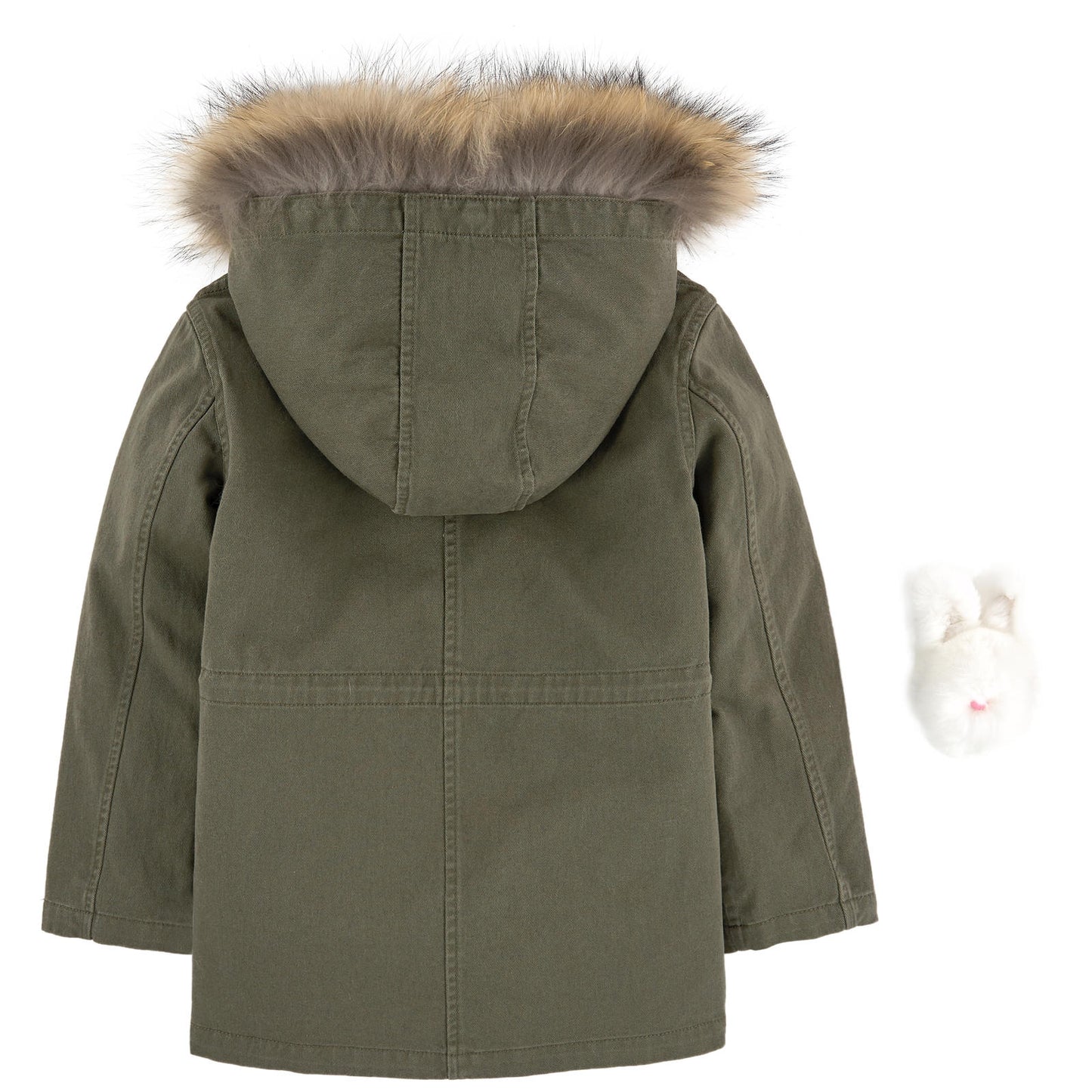 HUNTER GREEN/ NAT FUR PARKA