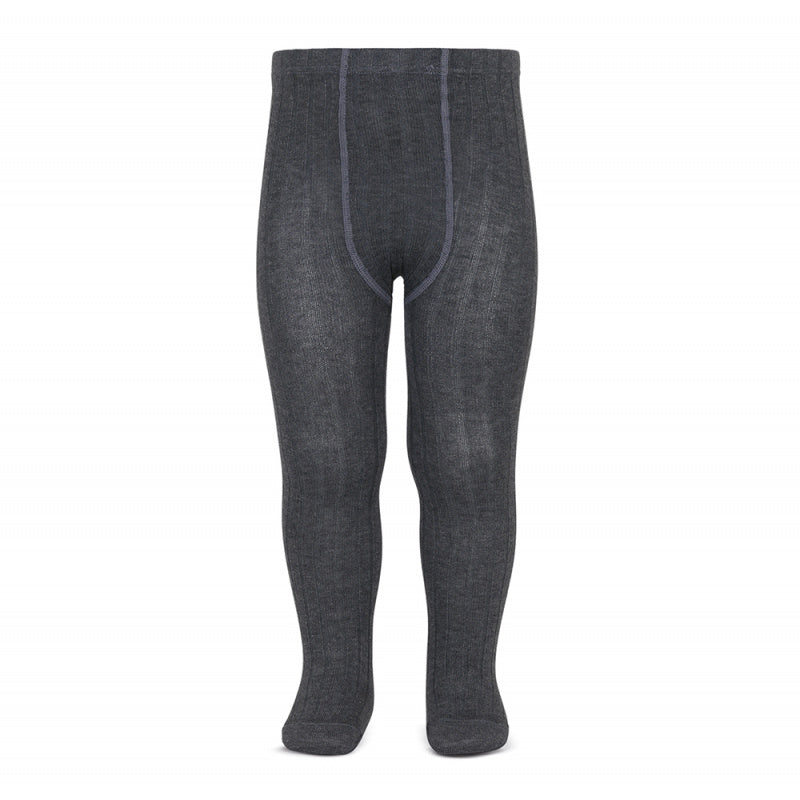 Condor Ribbed Tights - Anthracite