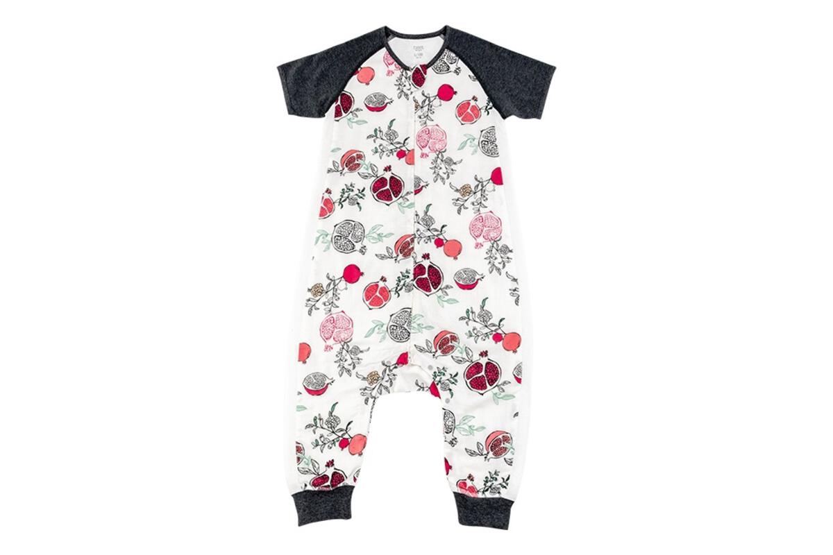 0.6 TOG Raglan Bamboo Pima Short Sleeve Sleep Suit - Pompom