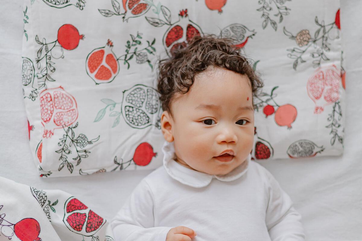 Toddler Pillow with Bamboo Pillowcase - Pompom