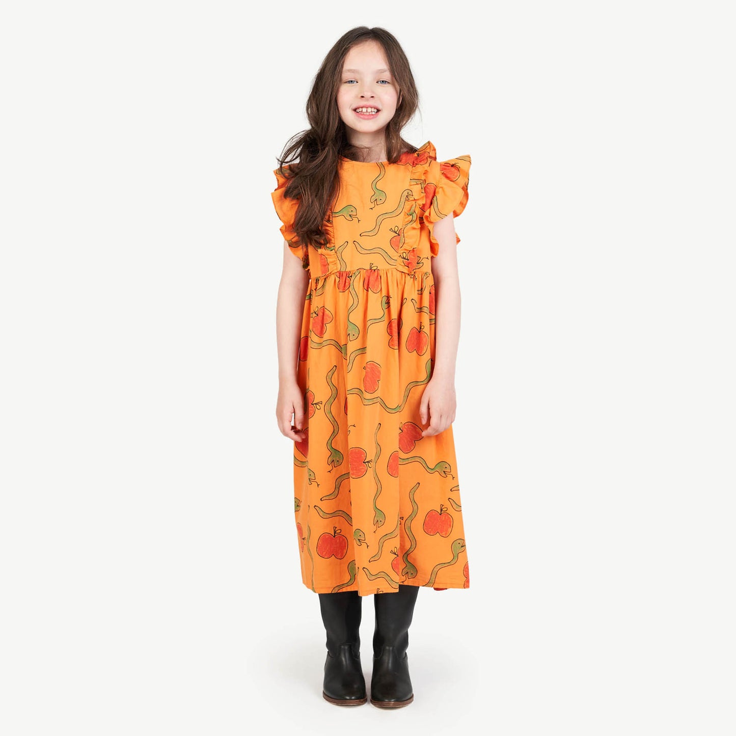 Otter Kids Dress Orange Apples & Snak