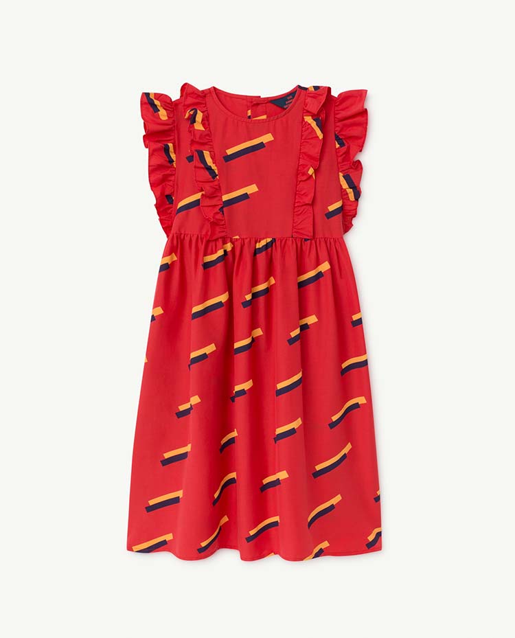 Red Otter Kids Dress Red 80'S