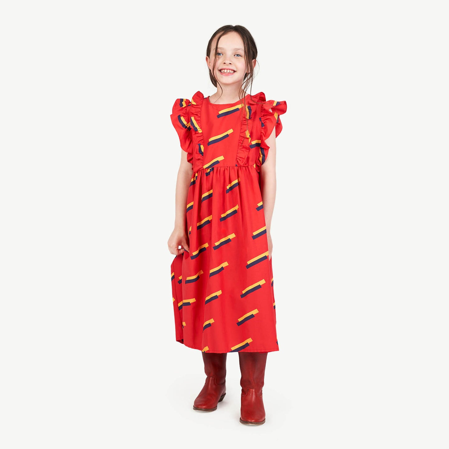 Red Otter Kids Dress Red 80'S