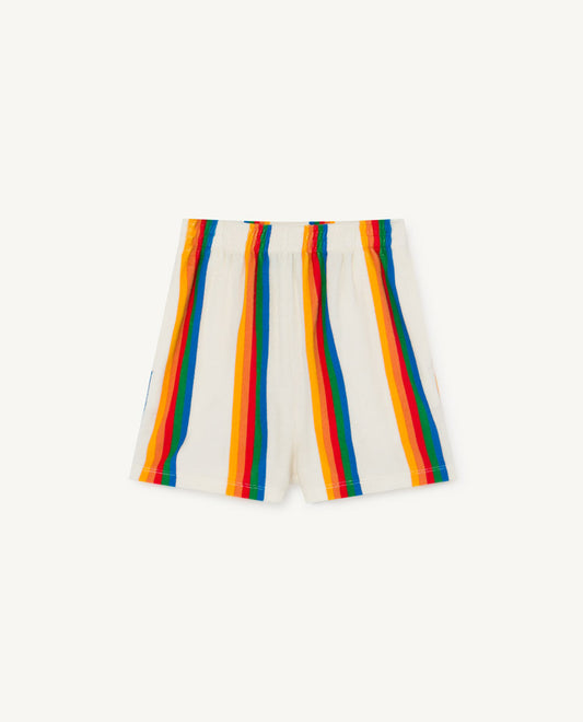 Poodle Kids Shorts White Rainbow