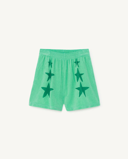 Poodle Kids Shorts Green Stars