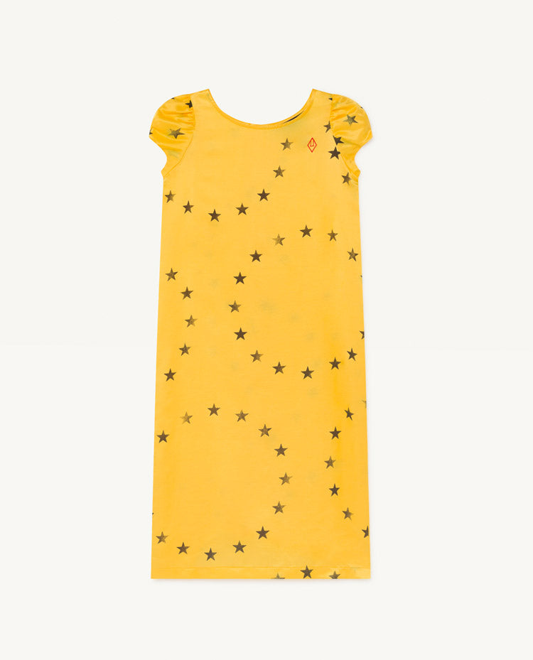 Giraffe Kids Dress Yellow Stars