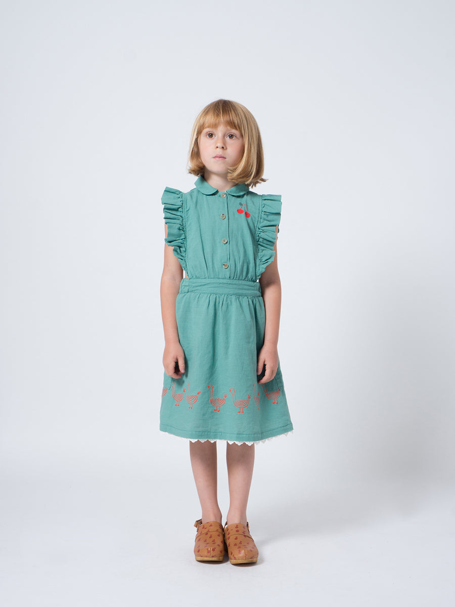 Bobo Choses Girl Geese Ruffles Dress