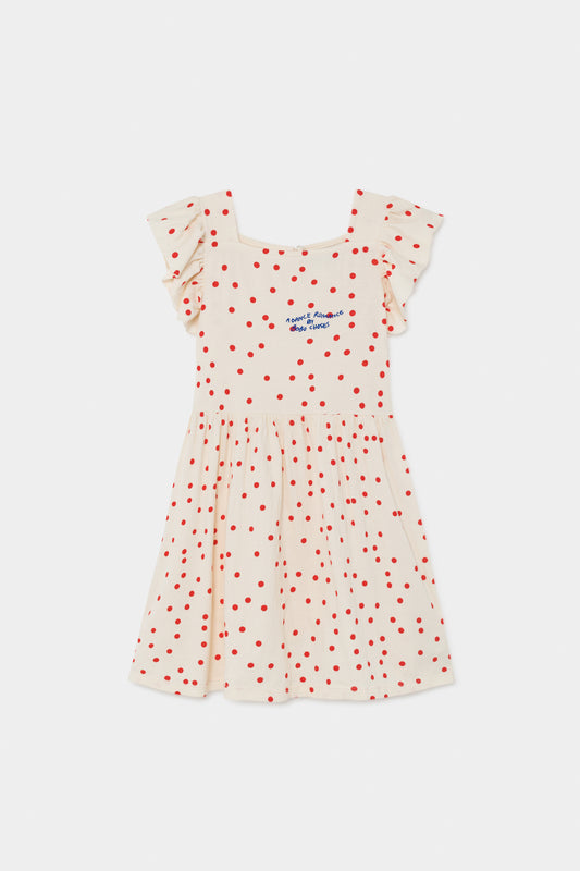 Dots Jersey Ruffle Dress