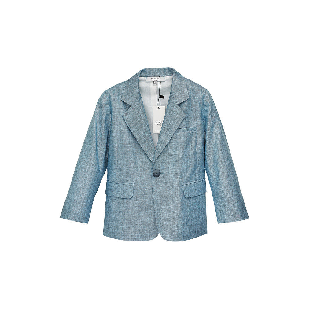 Blue Linen Boys Blazer