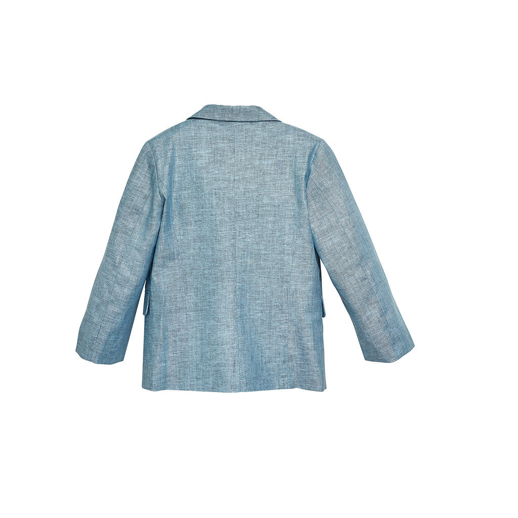 Blue Linen Boys Blazer