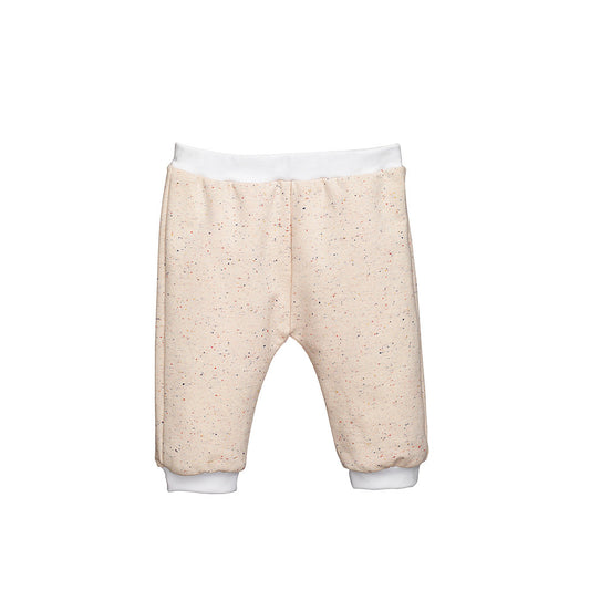 Cream Jersey Baby Girls Pants