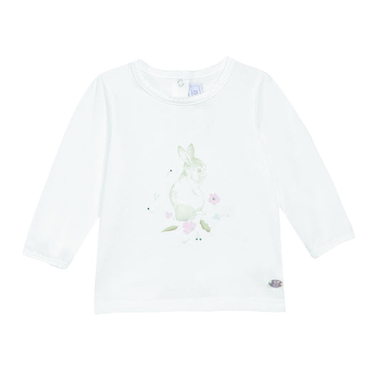 BABY GIRLS Pearl White TEE SHIRT