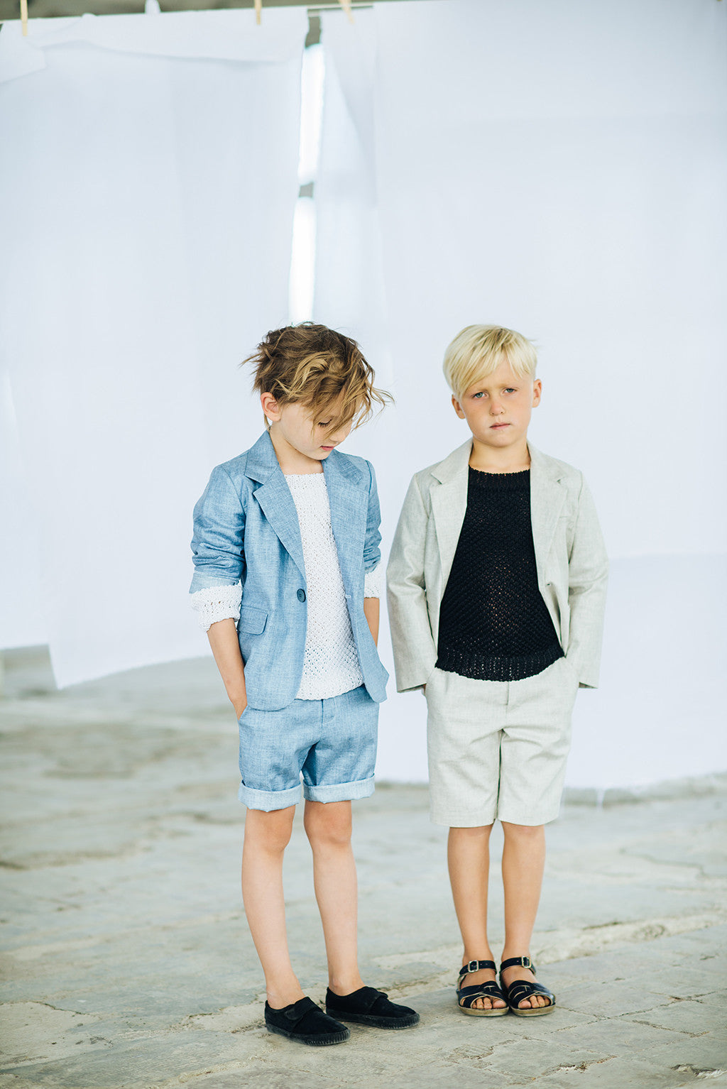 Blue Linen Boys Blazer