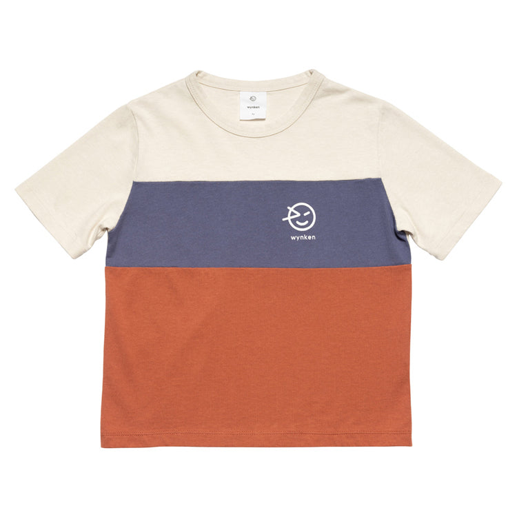 Wynken Cut Work Tee Blue/DeepCoral/Ecru